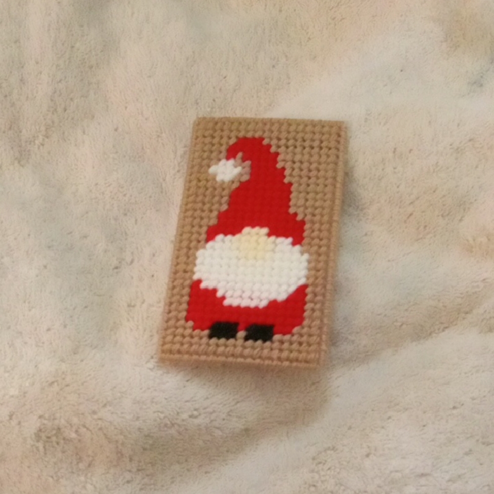 ❤️Red and White Gnome Needlepoint Art